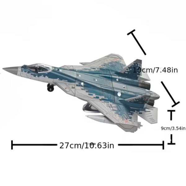 3 Avión de combate SU-57S a escala armable