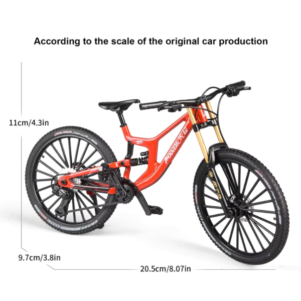 2 Bicicleta de montaña de aleación a escala 1:6