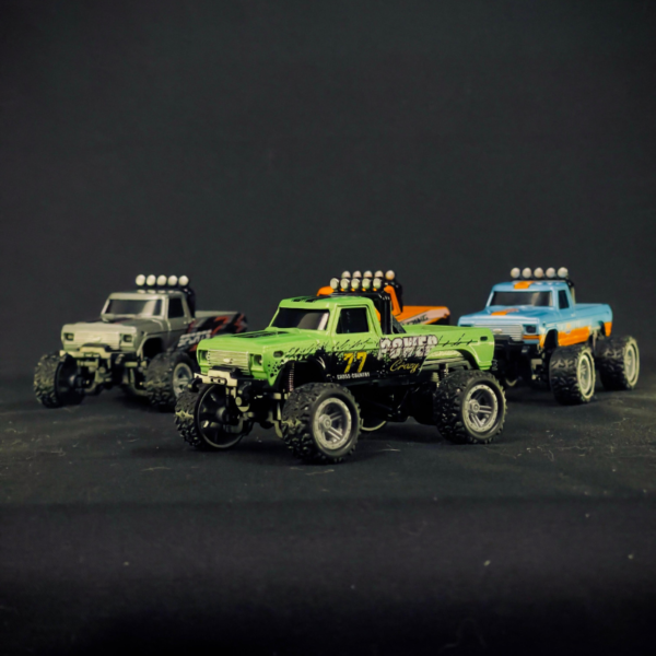 3 Mini camioneta todoterreno Monster truck RC 1/64