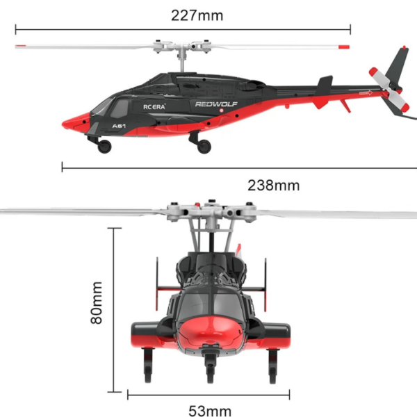 Helicóptero Lobo Del Aire Airwolf A61 Escala 1:52