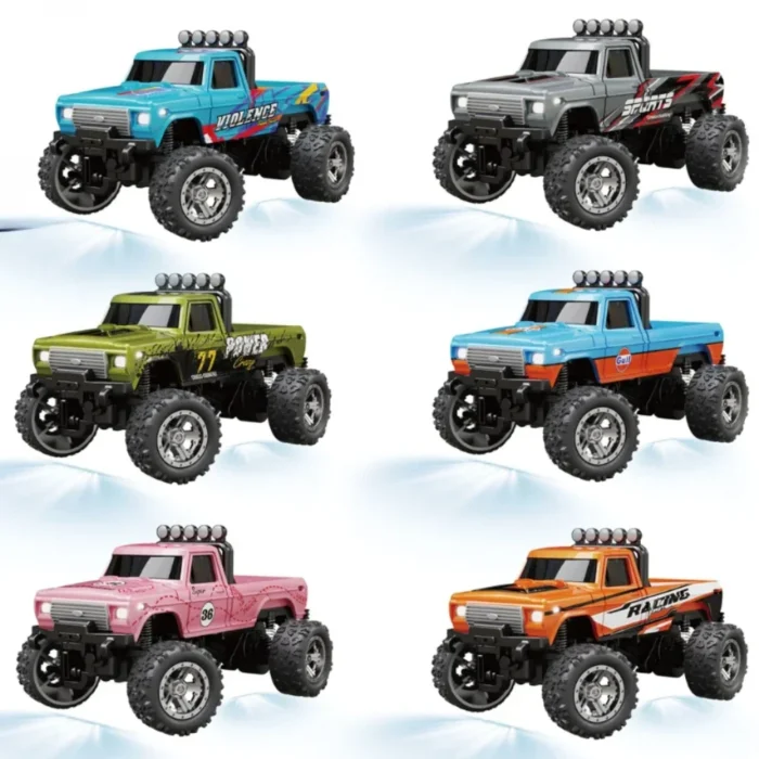 Mini camioneta todoterreno Monster truck RC 1/64