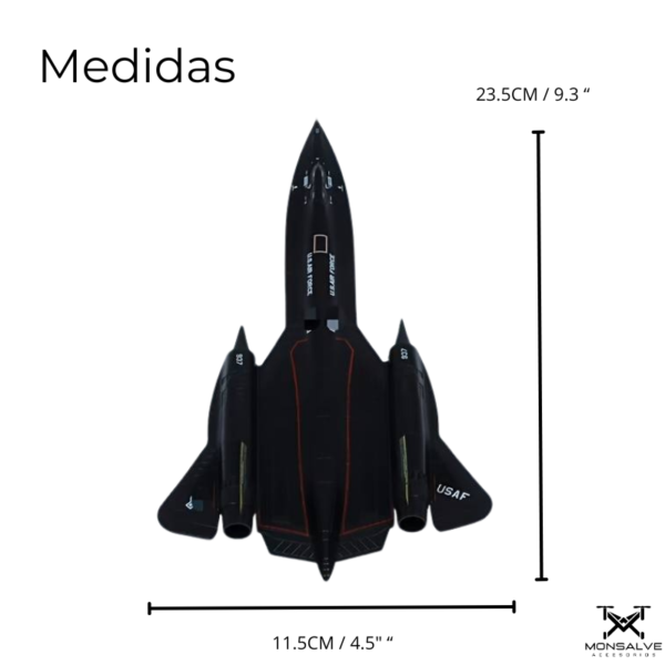 20 CM7.87 INCH (5) Avión SR71 Blackbird a escala 1/144
