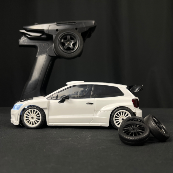 Batería LDRC 2801 7.4V 2s RTR 1/28 2.4G Coche RC 4WD Drift 7.4V Alta Velocidad para POLO R Luz LED Vehículos de Carreras Proporcionales en Carretera Modelos Juguetes - White One Battery
