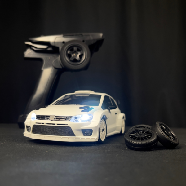 Batería LDRC 2801 7.4V 2s RTR 1/28 2.4G Coche RC 4WD Drift 7.4V Alta Velocidad para POLO R Luz LED Vehículos de Carreras Proporcionales en Carretera Modelos Juguetes - White One Battery