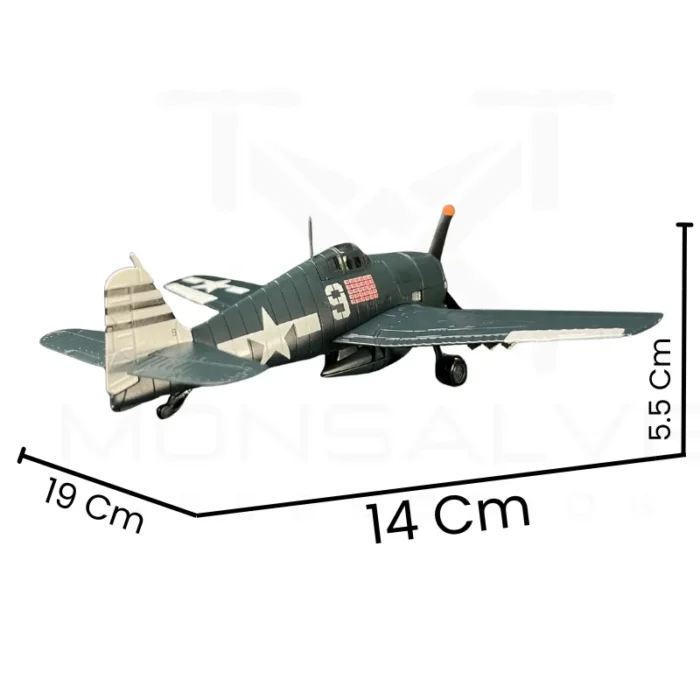 9_11zon avión F6F medidas