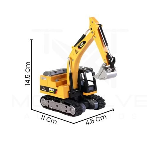 excavadora mini escala 1:64 medidas