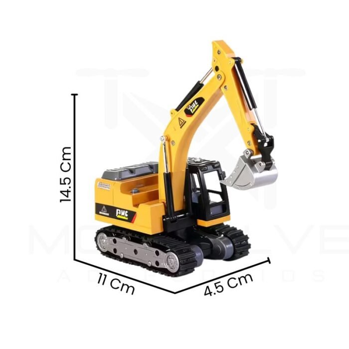 excavadora mini escala 1:64 medidas