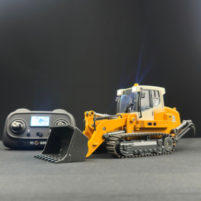 Bulldozer YIGONG Escala 1/50 a Control Remoto – Oruga de Aleación con Cucharón Móvil